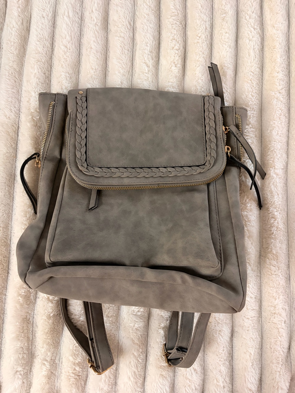 Grey Boho Backpack